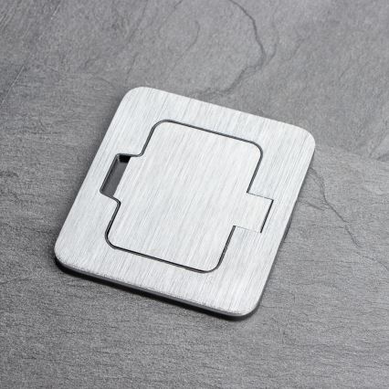 Brilagi - Buiten inbouw vloer stopcontact IP55 mat chroom rechthoekig