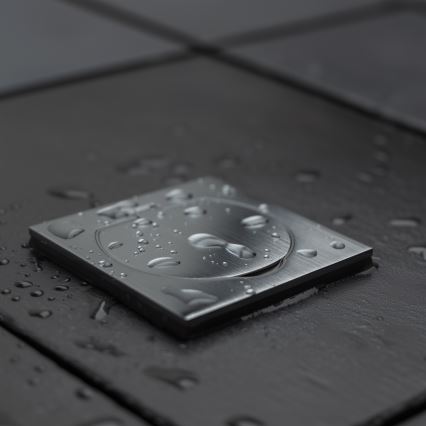 Brilagi - Buiten inbouw vloer stopcontact IP55 mat chroom vierhoekig