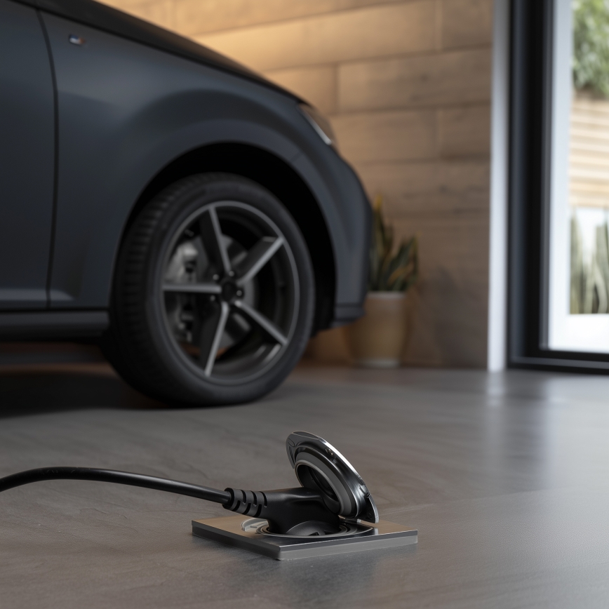 Brilagi - Buiten inbouw vloer stopcontact IP55 mat chroom vierhoekig