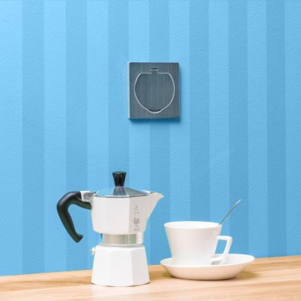 Brilagi - Buiten inbouw vloer stopcontact IP55 mat chroom vierhoekig