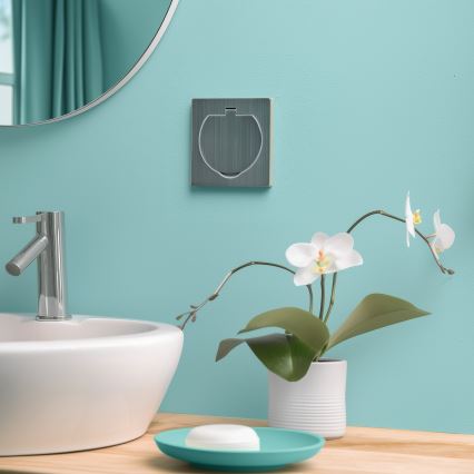 Brilagi - Buiten inbouw vloer stopcontact IP55 mat chroom vierhoekig