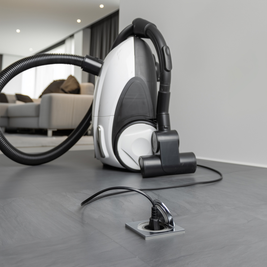 Brilagi - Buiten inbouw vloer stopcontact IP55 mat chroom vierhoekig