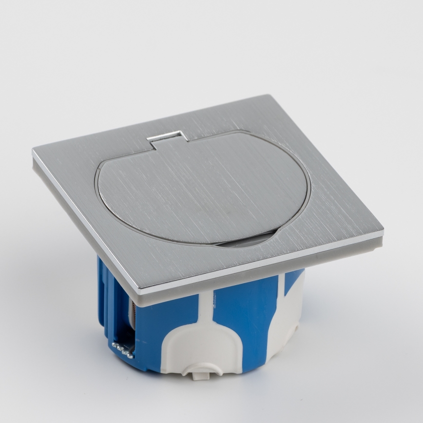Brilagi - Buiten inbouw vloer stopcontact IP55 mat chroom vierhoekig