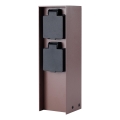 Brilagi - Buiten stopcontactpaal PILLAR 2Z SCHUKO 230V IP44 bruin