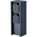 Brilagi - Buiten stopcontactzuil PILLAR 2x SCHUKO 230V IP44 antraciet