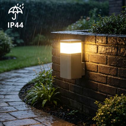 BRILAGI - Buitenmuurlamp met SCHUKO-stopcontact PILLAR 1xG9/11W/230V IP44 grijs