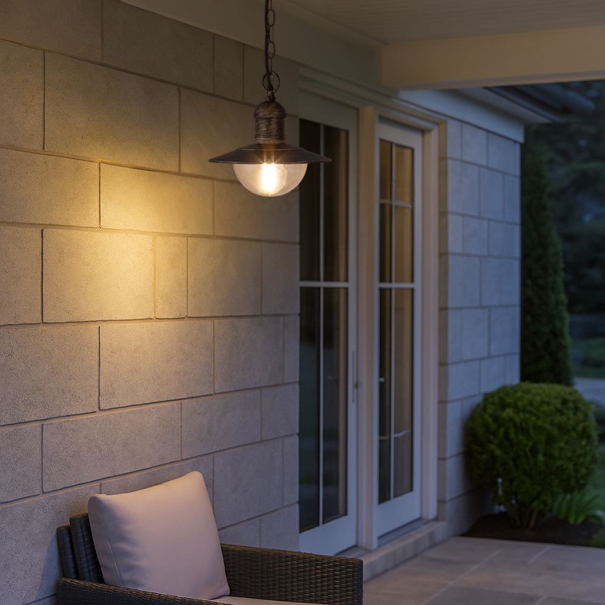 Brilagi - Buitenhanglamp MOLDE 1xE27/60W IP44 brons/patina