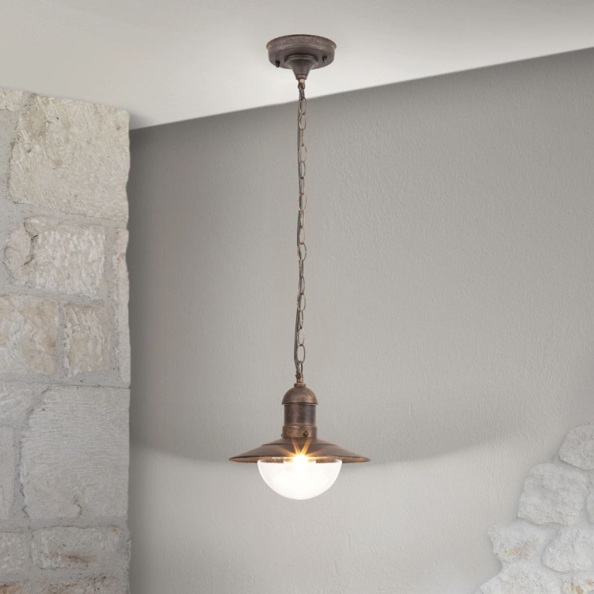 Brilagi - Buitenhanglamp MOLDE 1xE27/60W IP44 brons/patina