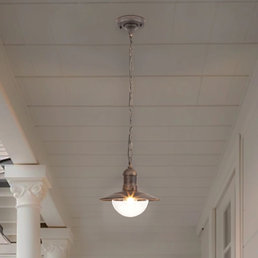 Brilagi - Buitenhanglamp MOLDE 1xE27/60W IP44 brons/patina