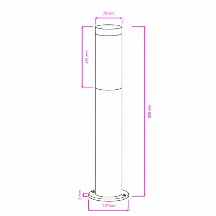 BRILAGI - Buitenlamp ELIA 1x E27/20W/230V IP44, 50 cm, antraciet