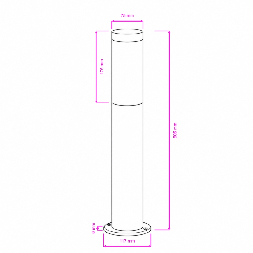 BRILAGI - Buitenlamp ELIA 1x E27/20W/230V IP44 50 cm mat chroom