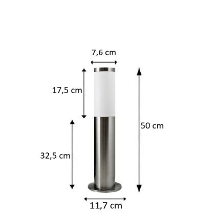 BRILAGI - Buitenlamp ELIA 1x E27/20W/230V IP44 50 cm mat chroom