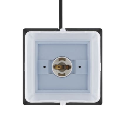 Brilagi - Buitenlamp met 2 SCHUKO-stopcontacten 1xE14/15W/230V IP44 zwart