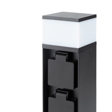 Brilagi - Buitenlamp met 2 SCHUKO-stopcontacten 1xG9/11W/230V IP44 zwart