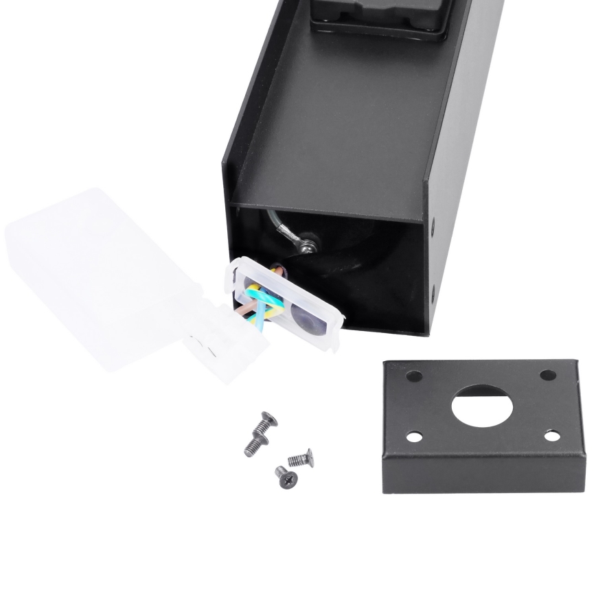 Brilagi - Buitenlamp met 2 SCHUKO-stopcontacten 1xG9/11W/230V IP44 zwart