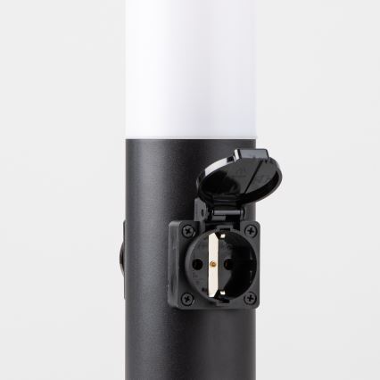 Brilagi - Buitenlamp met 2 SCHUKO-stopcontacten NOVA 1xE27/15W/230V 40 cm IP44 zwart