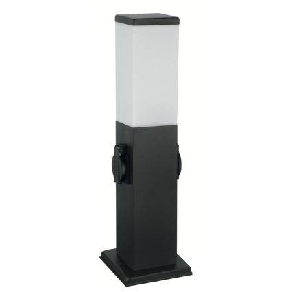 Brilagi - Buitenlamp NOVA met 2 SCHUKO-stopcontacten 1xE27/15W/230V 40 cm IP44 zwart