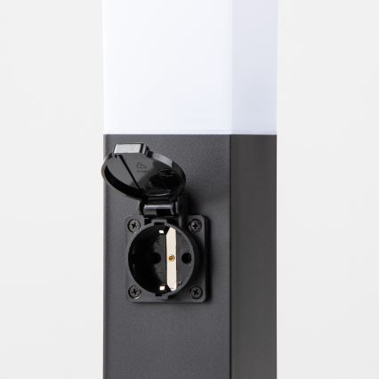 Brilagi - Buitenlamp NOVA met 2 SCHUKO-stopcontacten 1xE27/15W/230V 40 cm IP44 zwart