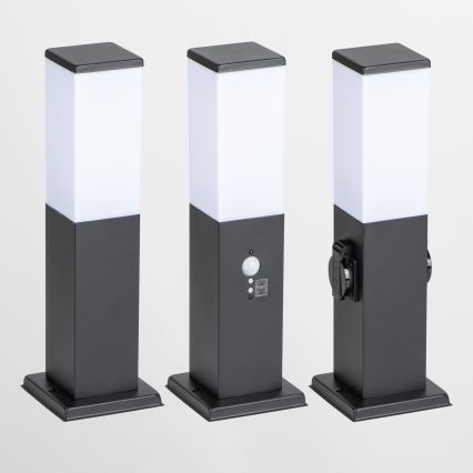 Brilagi - Buitenlamp NOVA met 2 SCHUKO-stopcontacten 1xE27/15W/230V 40 cm IP44 zwart