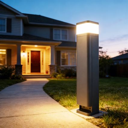Brilagi - Buitenlamp PILLAR met 2 SCHUKO-stopcontacten 1xG9/11W/230V IP44 antraciet
