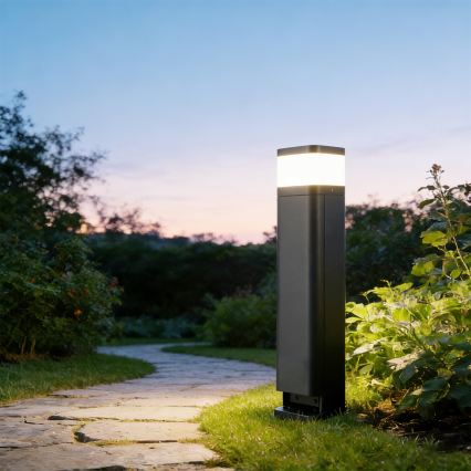 Brilagi - Buitenlamp PILLAR met 2 SCHUKO-stopcontacten 1xG9/11W/230V IP44 antraciet