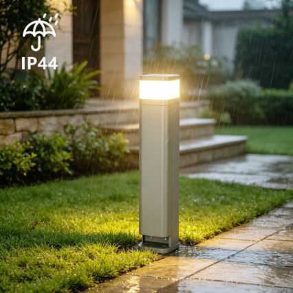 BRILAGI - Buitenlamp met 2 SCHUKO-stopcontacten PILLAR 1xG9/11W/230V IP44 grijs