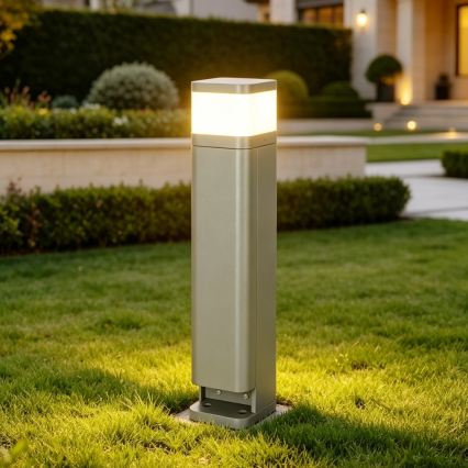 BRILAGI - Buitenlamp met 2 SCHUKO-stopcontacten PILLAR 1xG9/11W/230V IP44 grijs