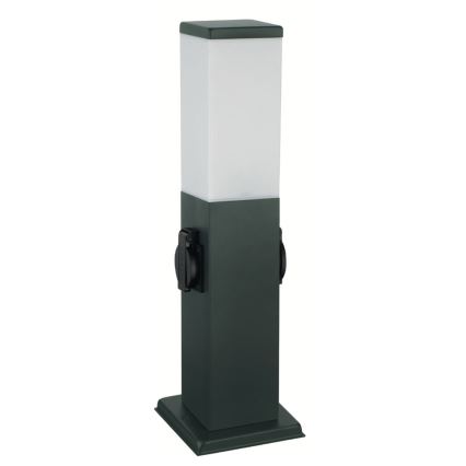 Brilagi - Buitenlamp met 2 SCHUKO-stopcontacten NOVA 1xE27/15W/230V 40 cm IP44 antraciet