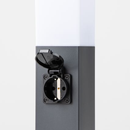 Brilagi - Buitenlamp met 2 SCHUKO-stopcontacten NOVA 1xE27/15W/230V 40 cm IP44 antraciet