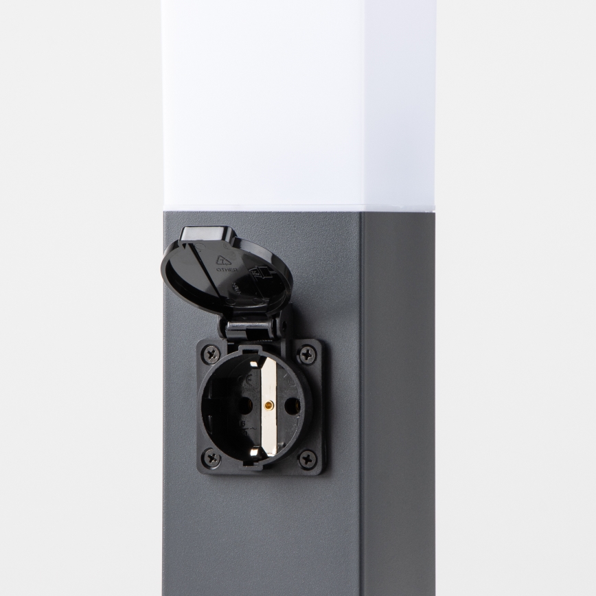 Brilagi - Buitenlamp met 2 SCHUKO-stopcontacten NOVA 1xE27/15W/230V 40 cm IP44 antraciet