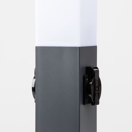 Brilagi - Buitenlamp met 2 SCHUKO-stopcontacten NOVA 1xE27/15W/230V 40 cm IP44 antraciet