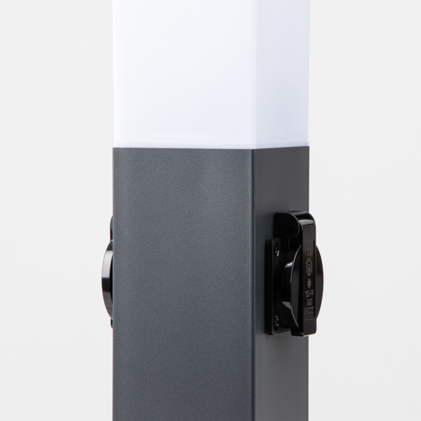 Brilagi - Buitenlamp met 2 SCHUKO-stopcontacten NOVA 1xE27/15W/230V 40 cm IP44 antraciet