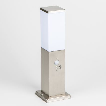 Brilagi - Buitenlamp met bewegingssensor NOVA 1xE27/15W/230V 40 cm IP44 mat chroom