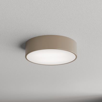 Brilagi - Plafondlamp voor buiten met sensor CLARE 2xE27/48W/230V diameter 30 cm IP54 beige