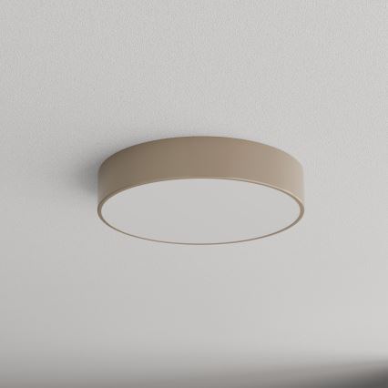 Brilagi - Plafondlamp voor buiten met sensor CLARE 3xE27/72W/230V diameter 40 cm IP54 beige