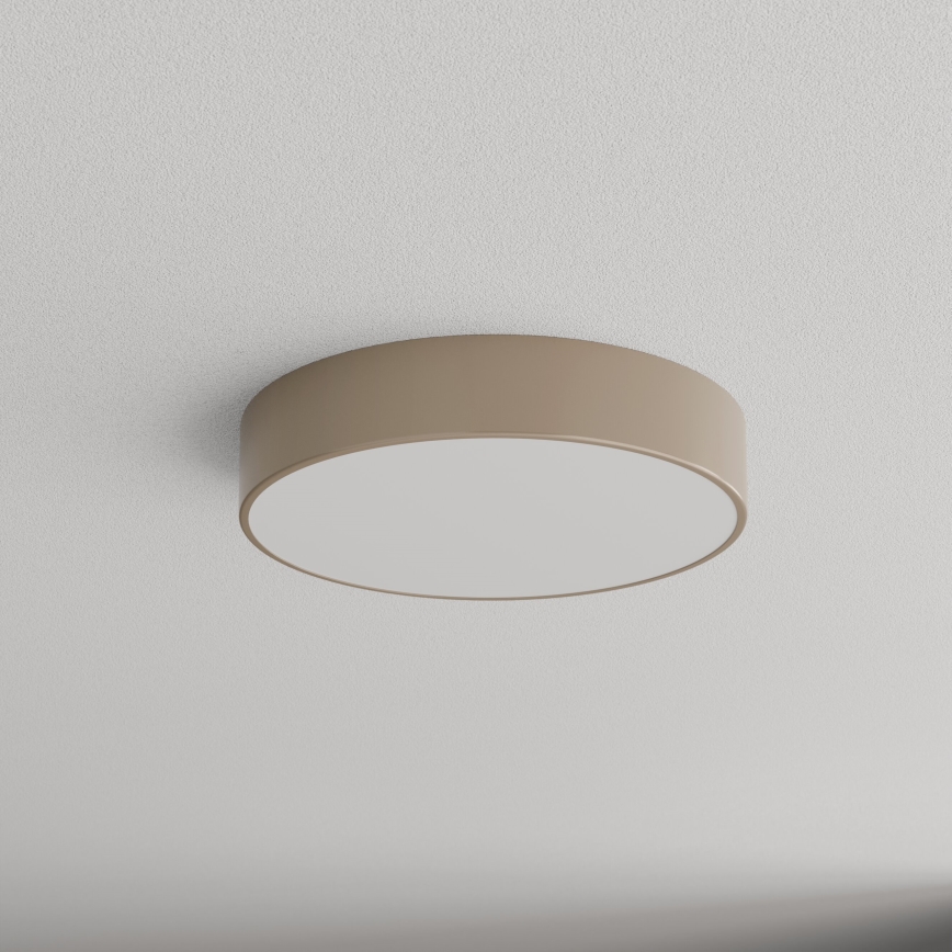 Brilagi - Plafondlamp voor buiten met sensor CLARE 3xE27/72W/230V diameter 40 cm IP54 beige