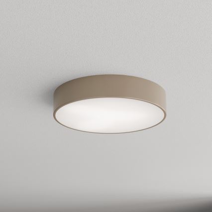 Brilagi - Plafondlamp voor buiten met sensor CLARE 3xE27/72W/230V diameter 40 cm IP54 beige