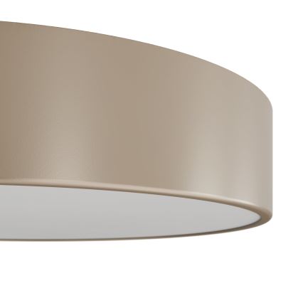 Brilagi - Plafondlamp voor buiten met sensor CLARE 3xE27/72W/230V diameter 40 cm IP54 beige