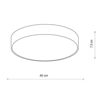 Brilagi - Plafondlamp voor buiten met sensor CLARE 3xE27/72W/230V diameter 40 cm IP54 beige