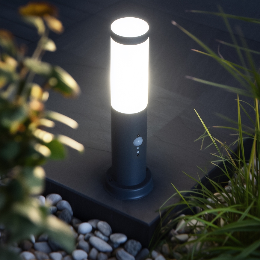 Brilagi - Buitenlamp met sensor NOVA 1xE27/15W/230V 40 cm IP44 antraciet