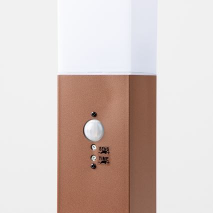 Brilagi - Buitenlamp met sensor NOVA 1xE27/15W/230V 40 cm IP44 bruin