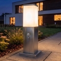 Brilagi - Buitenlamp met sensor NOVA 1xE27/15W/230V 40 cm IP44 mat chroom