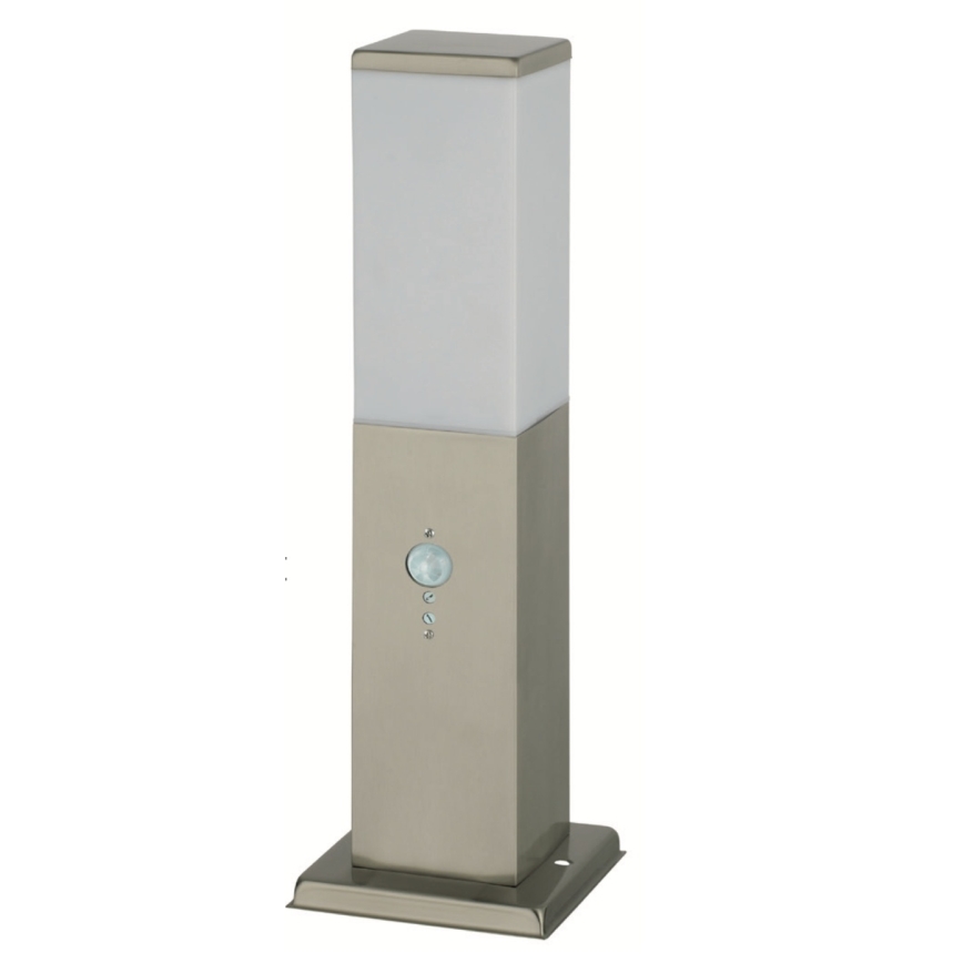 Brilagi - Buitenlamp met sensor NOVA 1xE27/15W/230V 40 cm IP44 mat chroom
