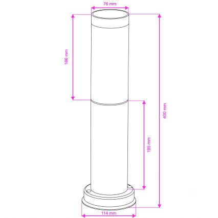 Brilagi - Buitenlamp NOVA 1xE27/15W/230V 40 cm IP44 bruin