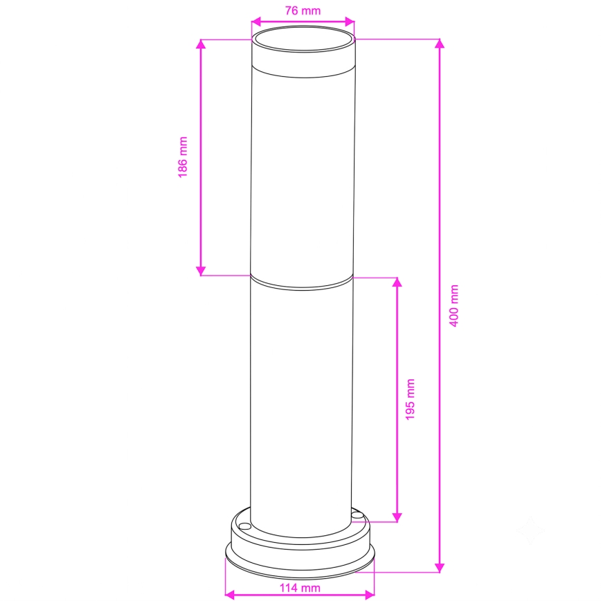 Brilagi - Buitenlamp NOVA 1xE27/15W/230V 40 cm IP44 bruin