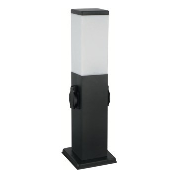 Brilagi - Buitenlamp NOVA met 2 SCHUKO-stopcontacten 1xE27/15W/230V 40 cm IP44 zwart