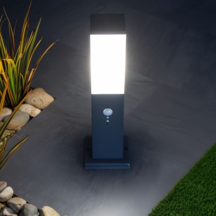 Brilagi - Buitenlamp NOVA met sensor, 1xE27/15W/230V, 40 cm, IP44, antraciet