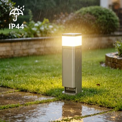 BRILAGI - Buitenlamp PILLAR met 2 SCHUKO-stopcontacten 1xG9/11W/230V IP44 grijs
