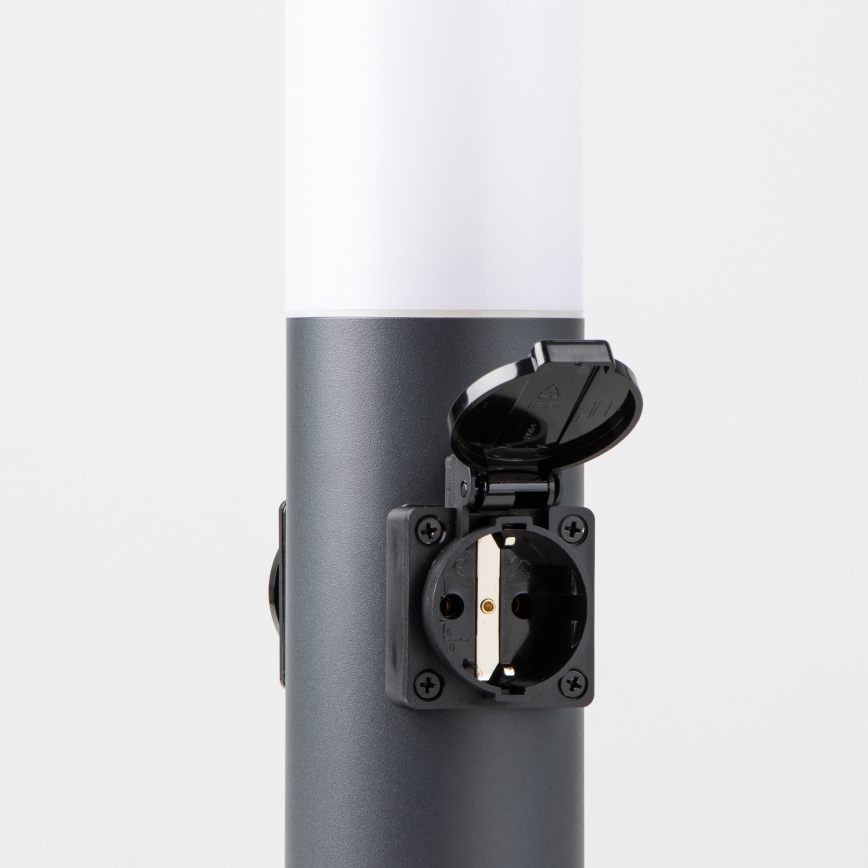 Brilagi - Buitenlamp met 2 SCHUKO-stopcontacten NOVA 1xE27/15W/230V 40 cm IP44 antraciet