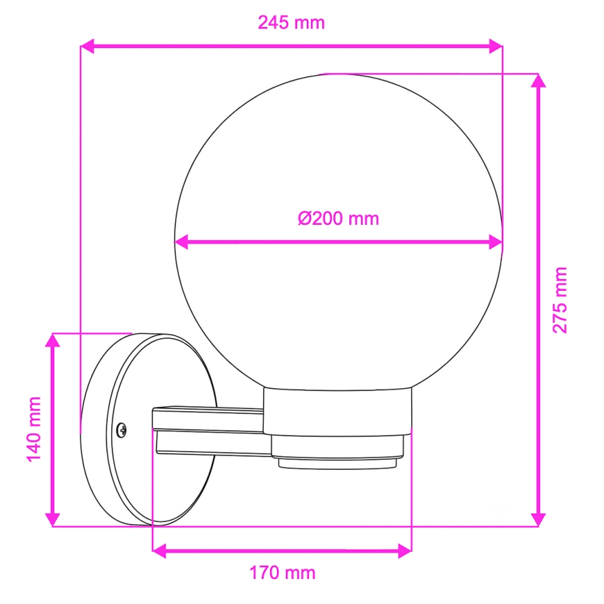 Brilagi - Buitenmuurlamp HARBOR 1xE27/40W/230V IP33 zwart/helder